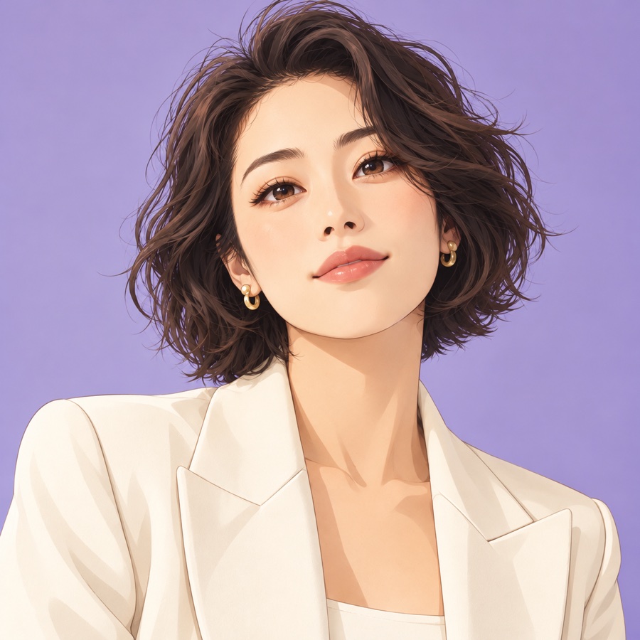 Anime portrait AI-created effect example